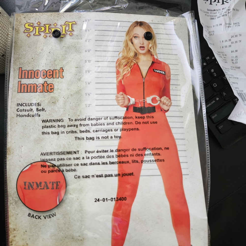 Innocent Inmate Women's Jumpsuit For Halloween